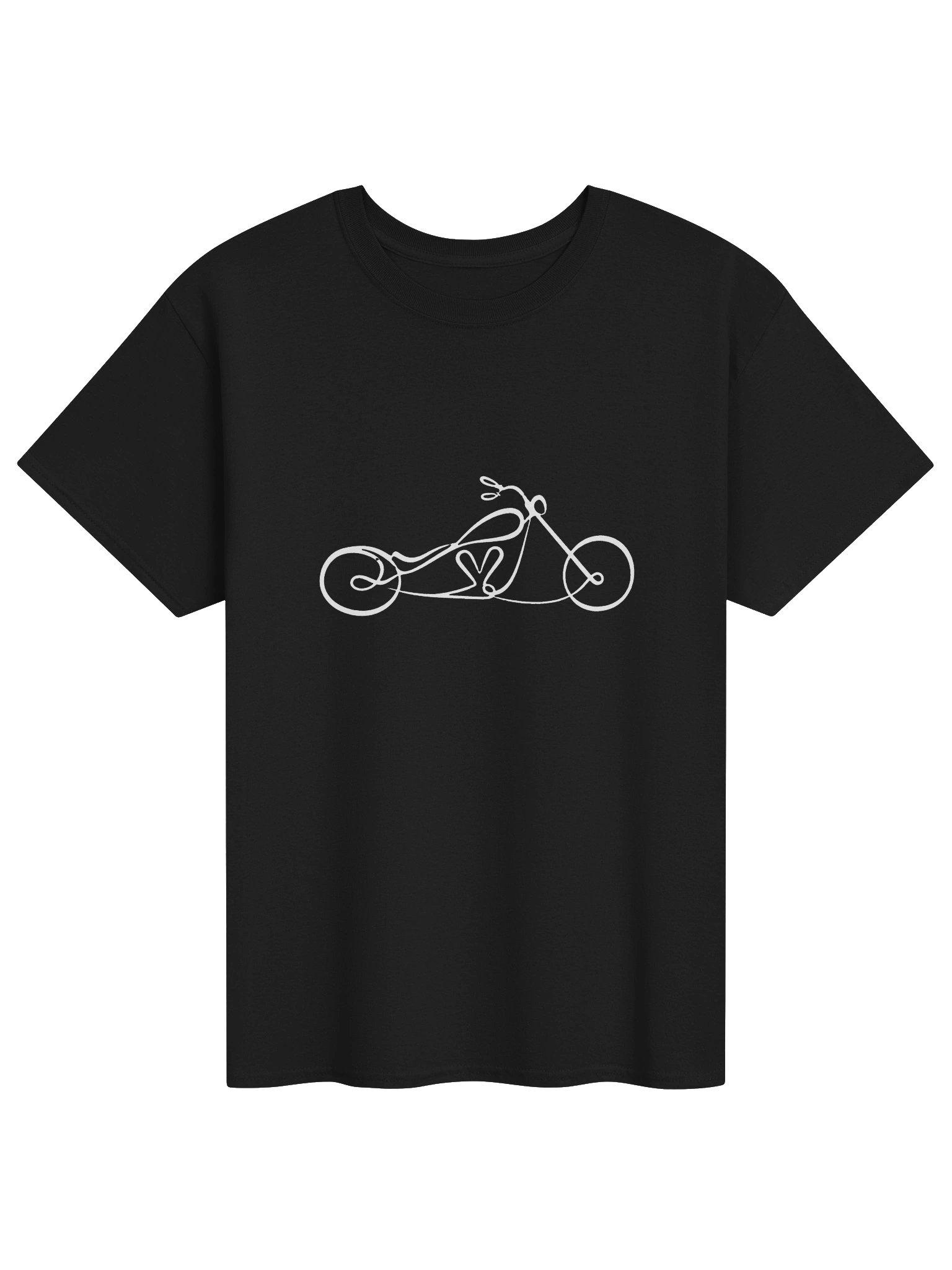 Minimalist Classic Motorcycle Outline T-Shirt product image (1)