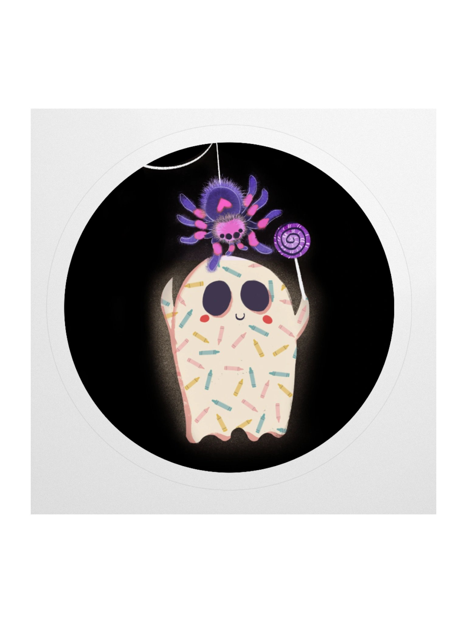 Little Ghost & the Pet Spider - Vinyl Sticker product image (2)