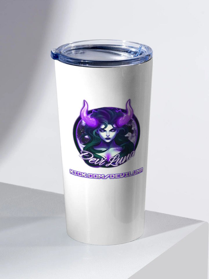 White Stainless Steel Tumbler w/ Lid product image (2)