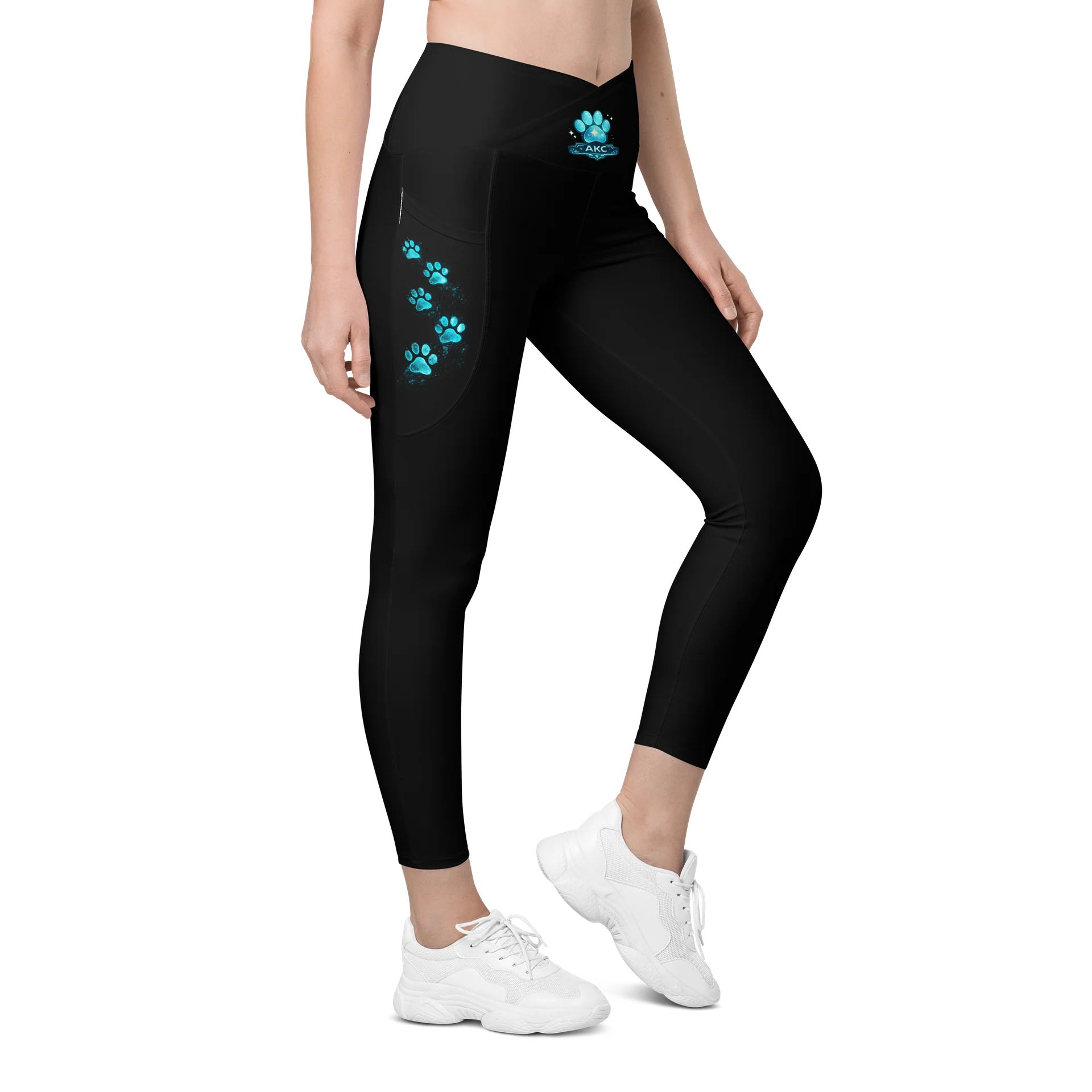 • AKC // Paw Print | Arkfall Kitty Collective Crossover Leggings with Pockets product image (4)