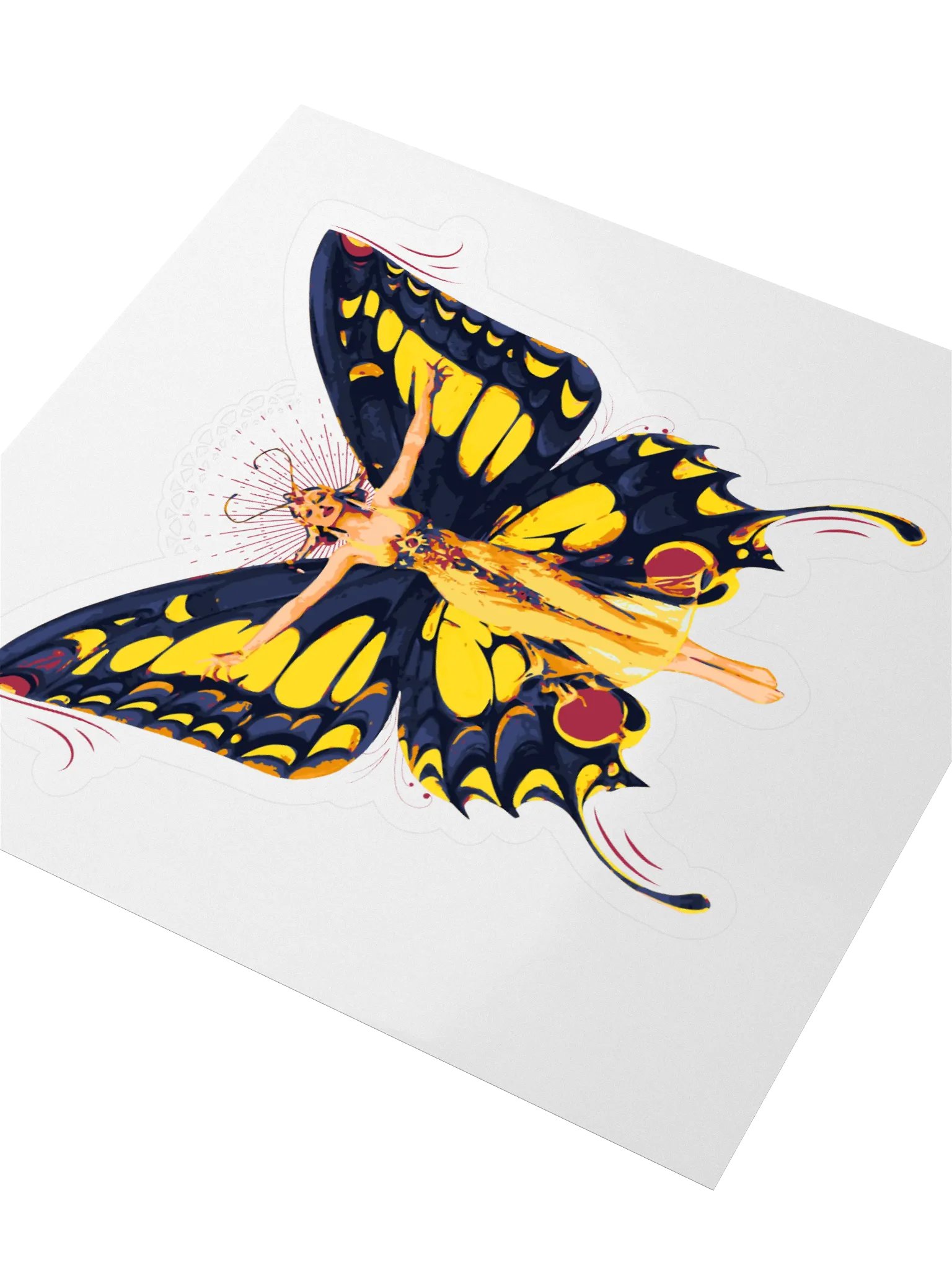 Butterfly Wings Fantasy Kiss Cut Sticker product image (3)