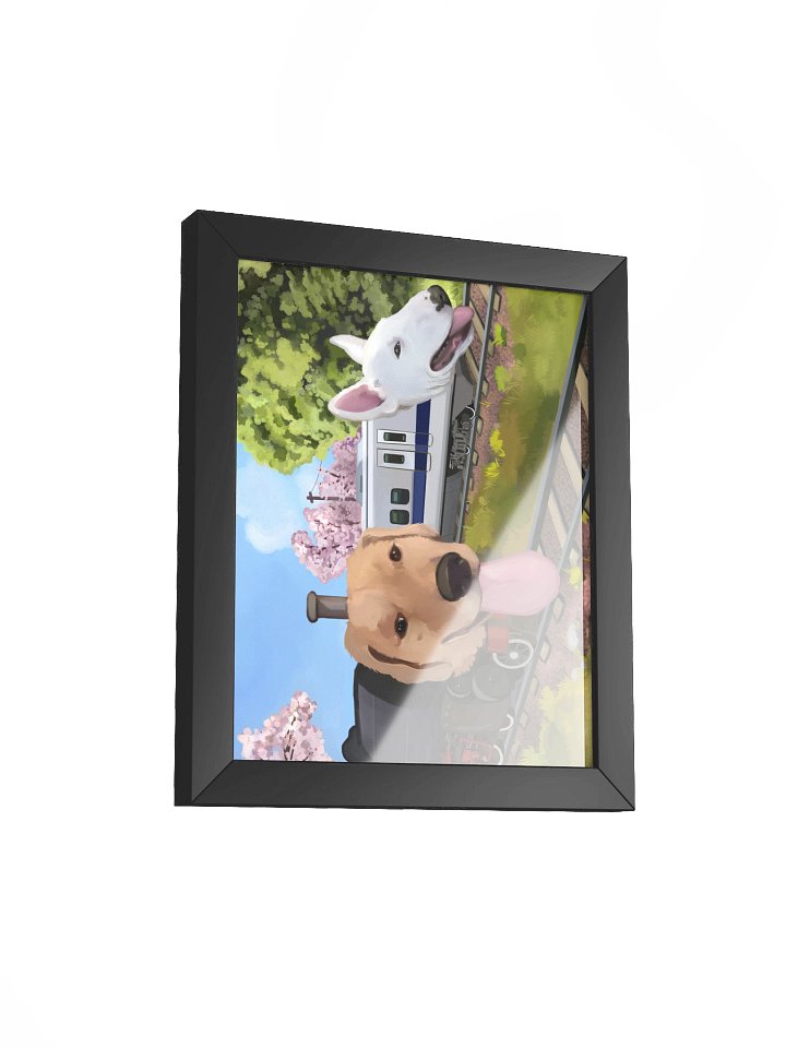 train dogs framed poster product image (6)