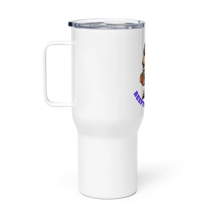 Cheers to Beefy: Sip with a Side of Support Travel Mug with Handle product image (2)