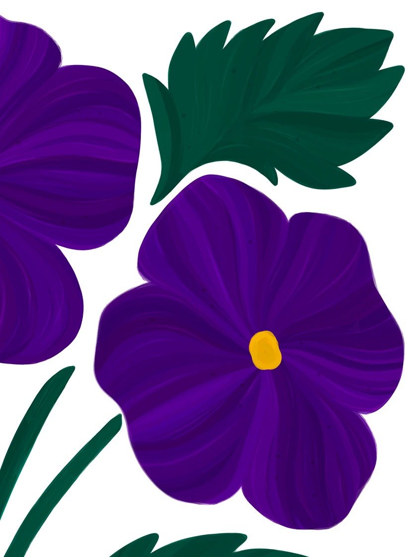 Violet Flowers Art Print product image (2)