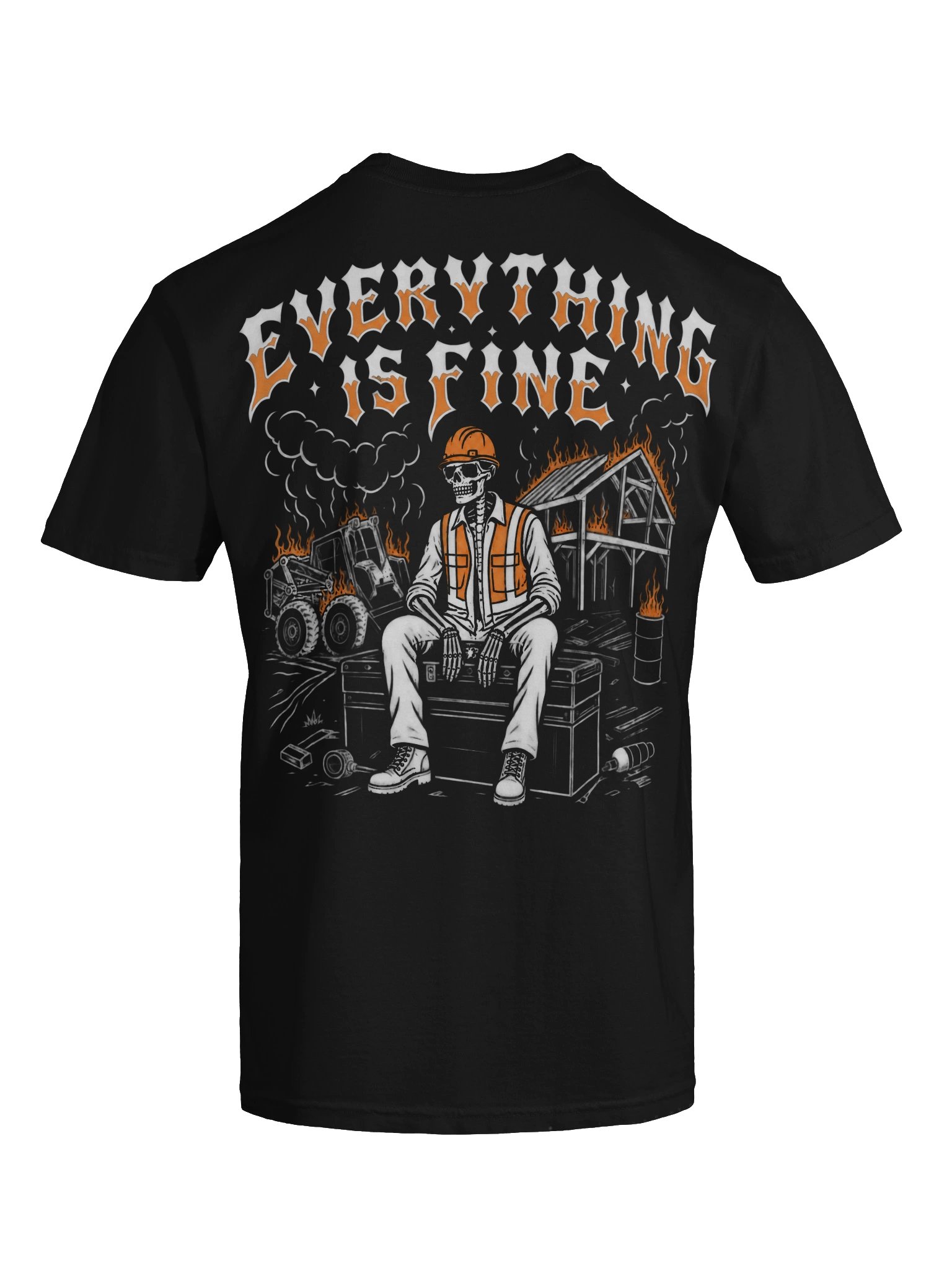 Everything Is Fine Halloween Skeleton Shirt product image (1)