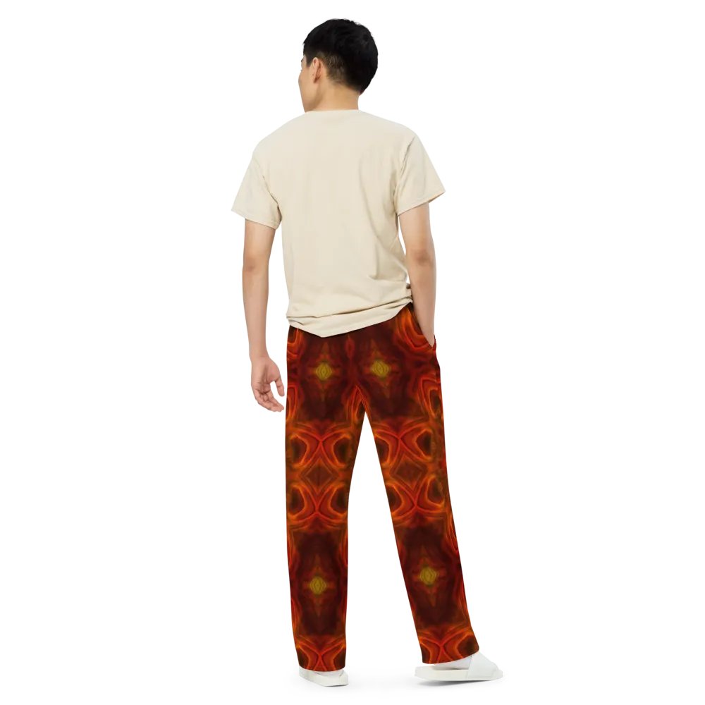 Orange Soft Kaleidoscope Wideleg Pants product image (5)