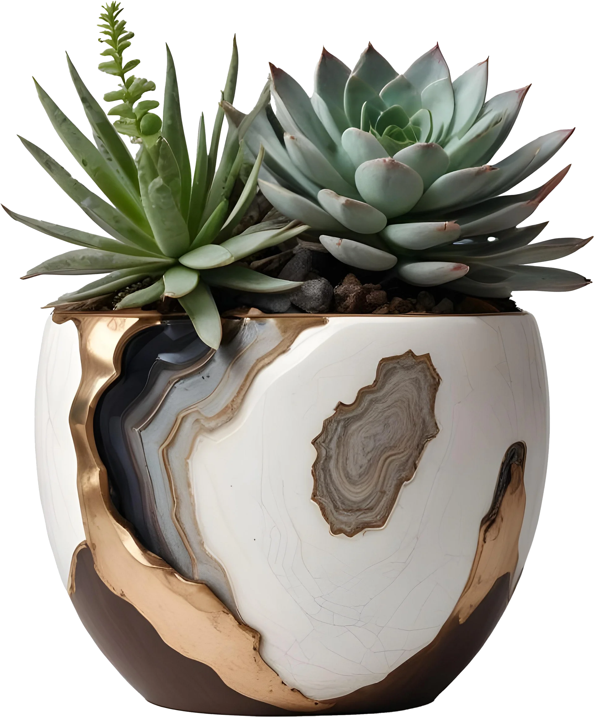 Earthly Symphony – Boho Chic Pot with Plant PNG product image (1)