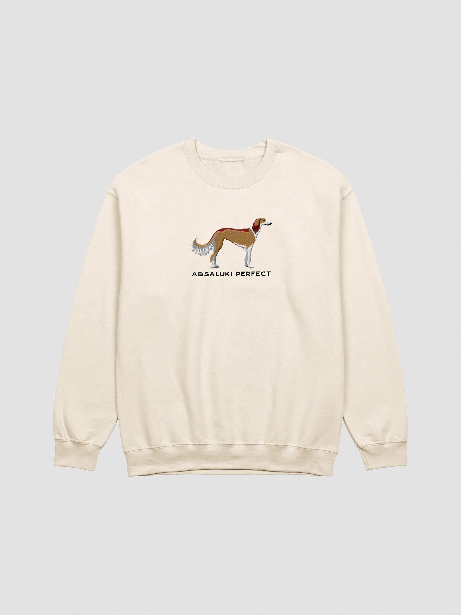 Absaluki Perfect Sweatshirt (Embroidered) of a Saluki(Tan) product image (3)
