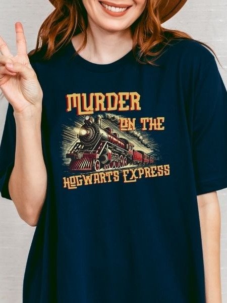 Magical Express Train Funny Vintage Pulp Mystery Harry Potter Shirt product image (3)