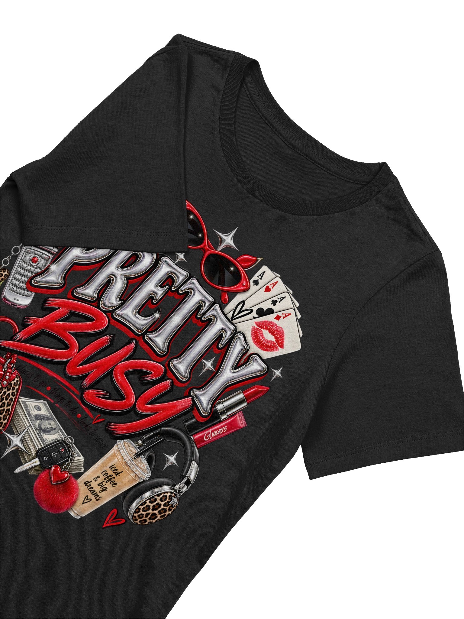 Y2K Graphic Tee | Pretty Busy Women’s Retro T Shirt product image (3)