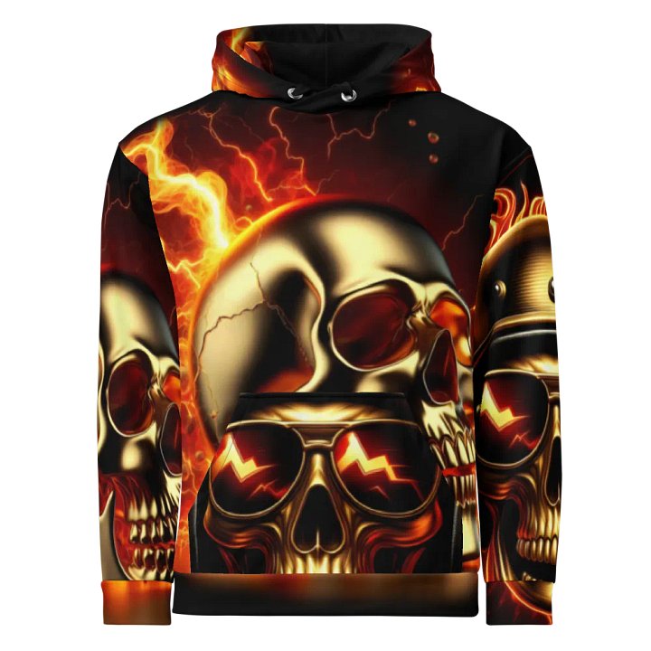 Metallic Inferno - Unisex Skull Hoodie #2 product image (1)