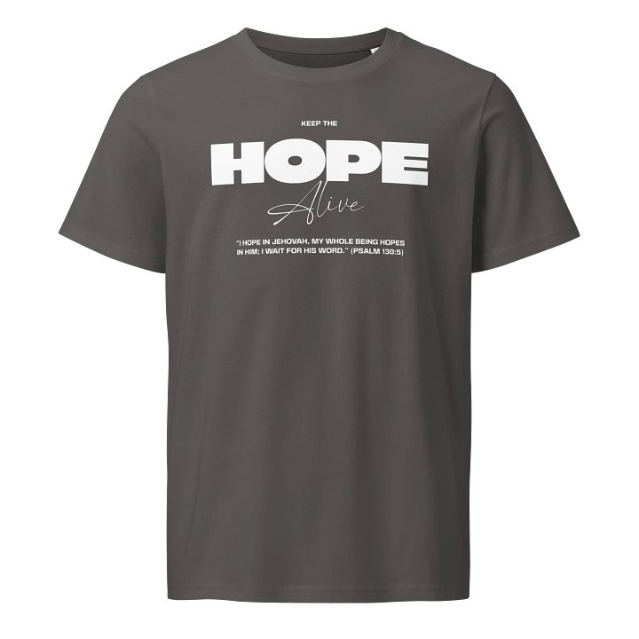"Hope in Jehovah" Psalm 130:5 Unisex Organic Combed Cotton T-Shirt product image (1)