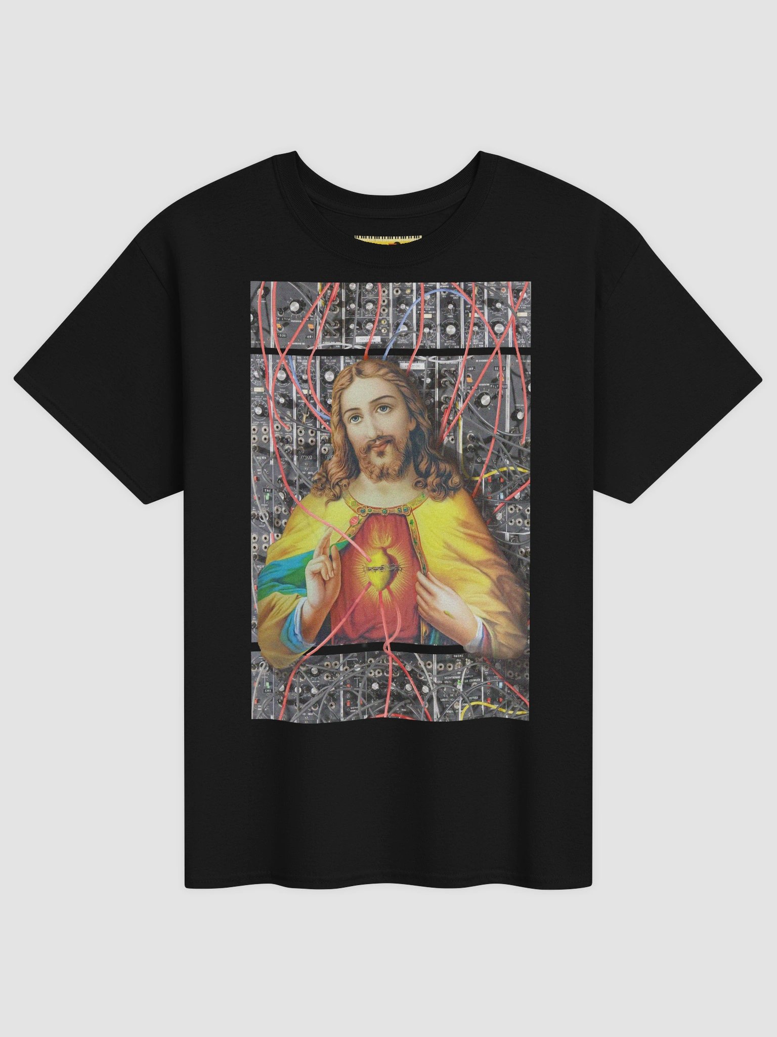 Jesus Christ Sacred MOOg by Frank Fonik, Techno EDM Unisex t-shirt product image (1)