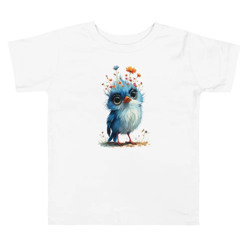Whimsical Blue Bird Toddler T-Shirt product image (5)