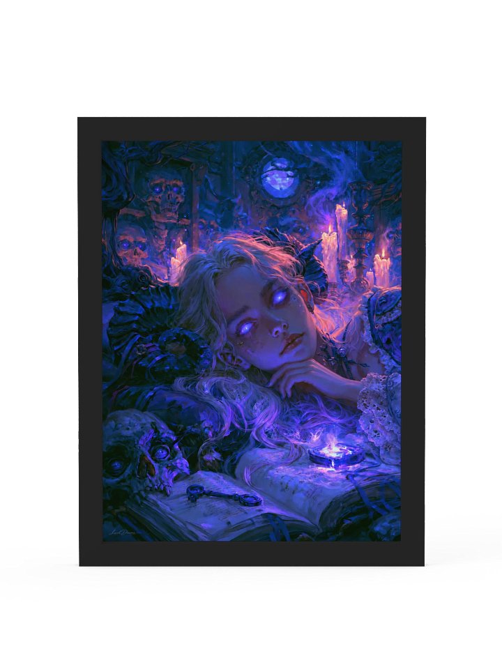 Gothic Framed Art Print — The Moonlit Séance