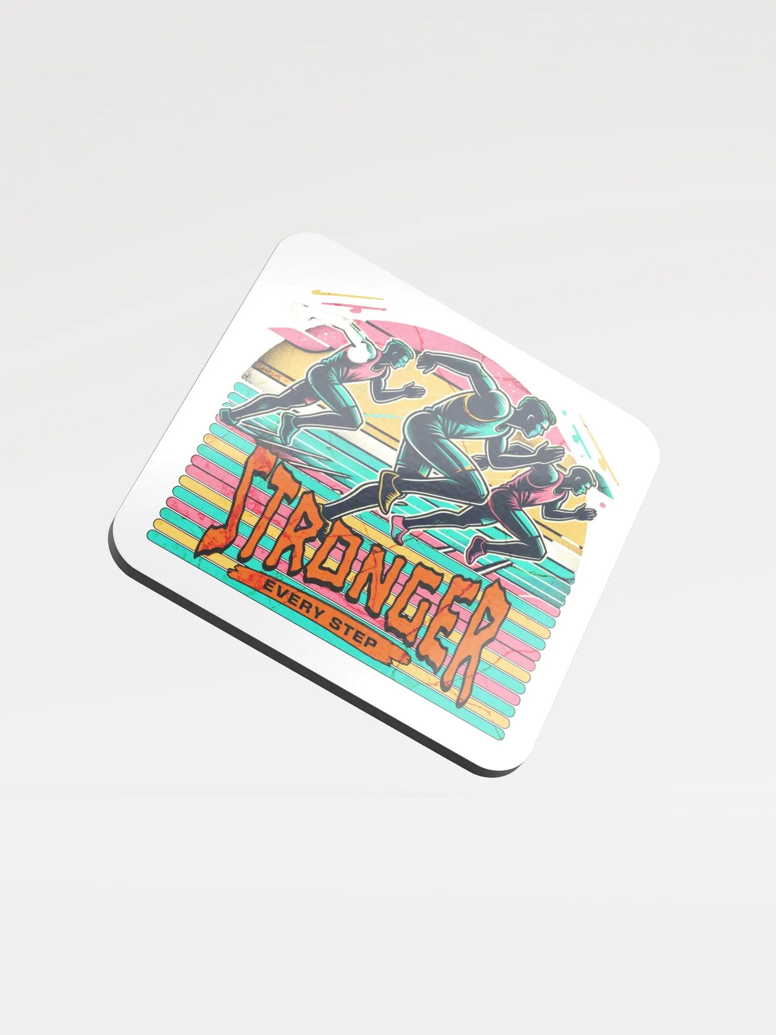 Stronger Every Step Running Cork Coaster Set product image (2)