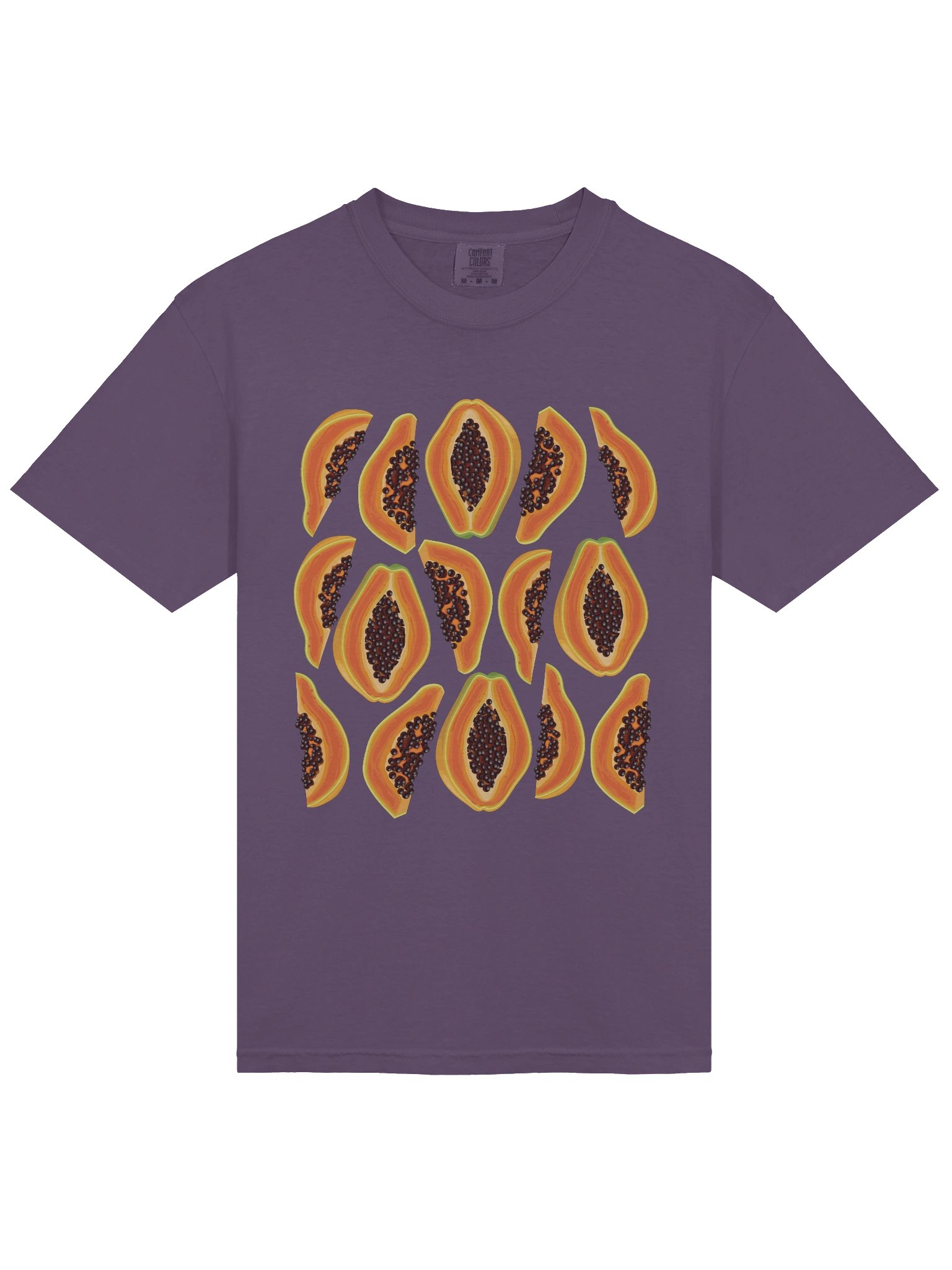 Papaya Fruit Pattern Shirt – Tropical Summer Aesthetic Graphic Tee product image (7)