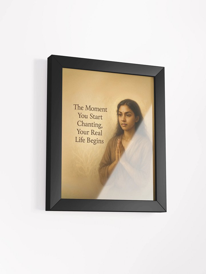 Chanting Awakens Life – Nichiren Buddhism Poster with Meditative Portrait product image (2)