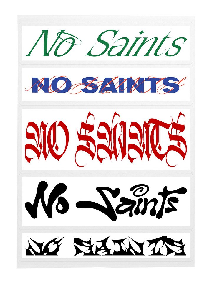 No Saints Type Sticker Pack product image (1)