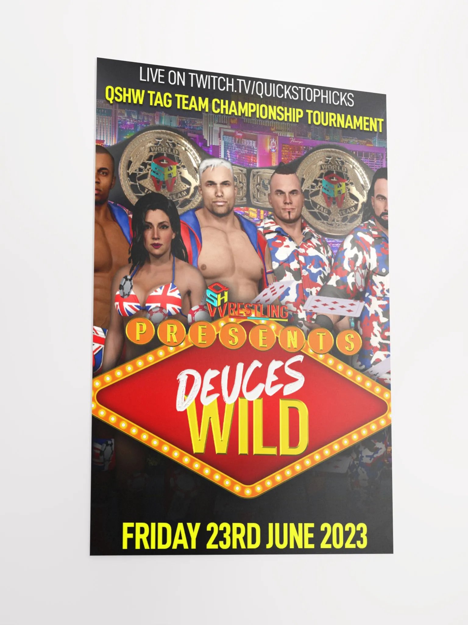 QSHW DEUCES WILD COMMEMORATIVE POSTER product image (2)