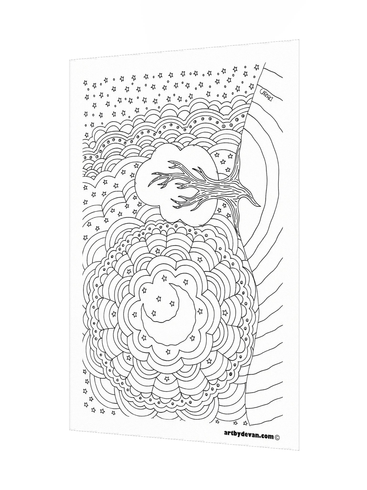 Color Your Own Art: Moonlight Moon product image (3)