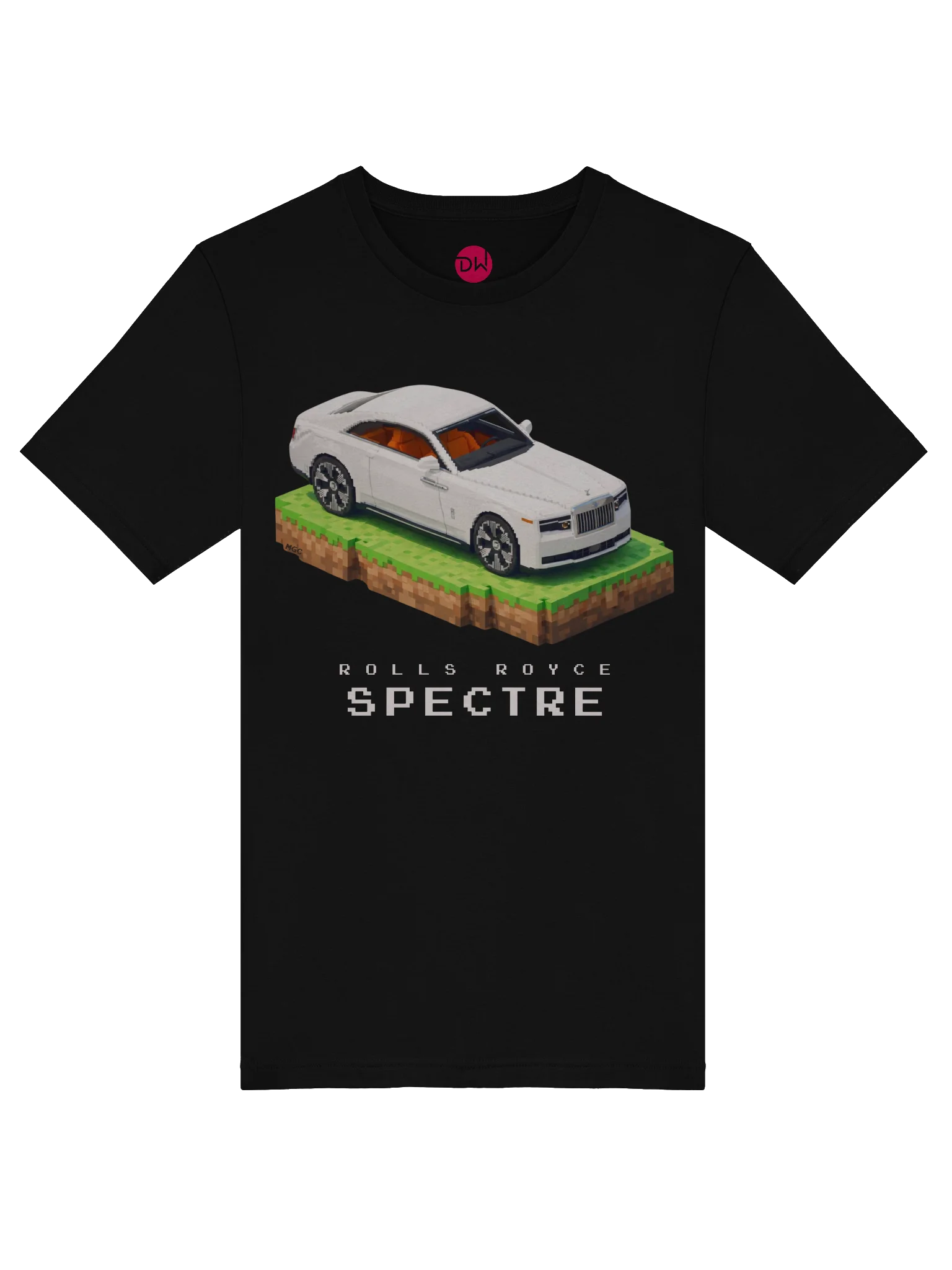White Rolls Royce Spectre Shirt (Pixel, Retro, Minecraft) product image (5)