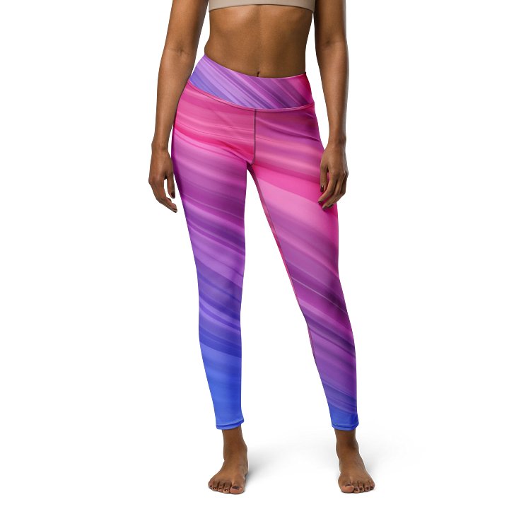 Aurora Wave High-Waisted Leggings - Gradient Color Flow product image (1)