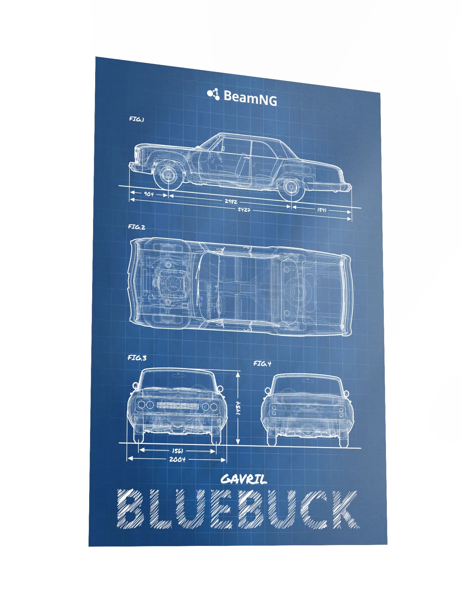 Gavril Bluebuck Blueprint Poster product image (4)