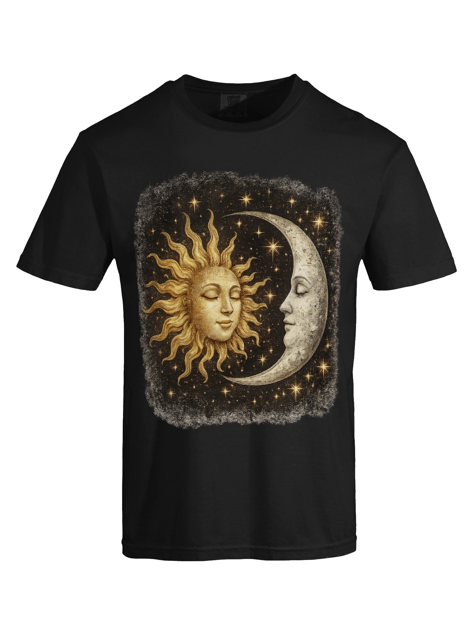 Celestial Sun & Moon Graphic Tee | Mystical Vintage Tarot Shirt product image (5)