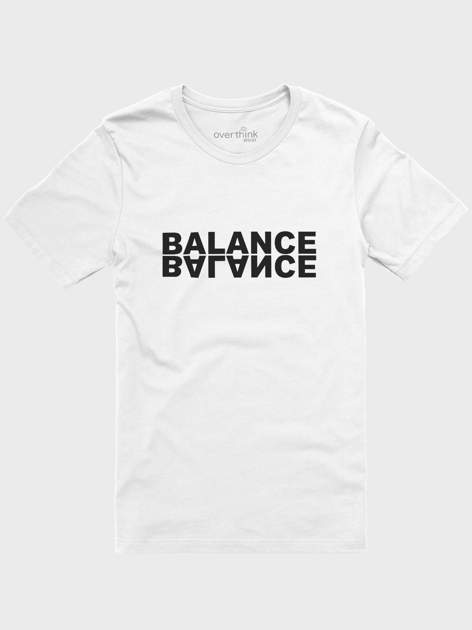 Balance T-Shirt | Minimal Mirrored Typography Statement Tee product image (2)