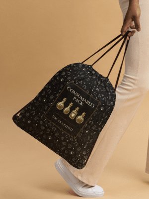 Consumables Pack Drawstring Bag | Chronic Illness Essentials Gym Sack product image (3)