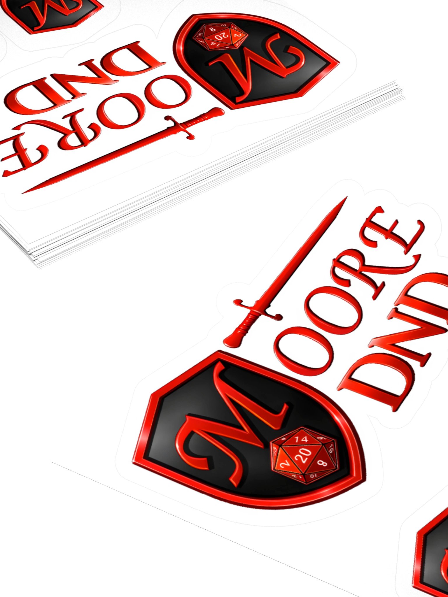 MooreDnD Full Logo Sticker Sheet product image (11)