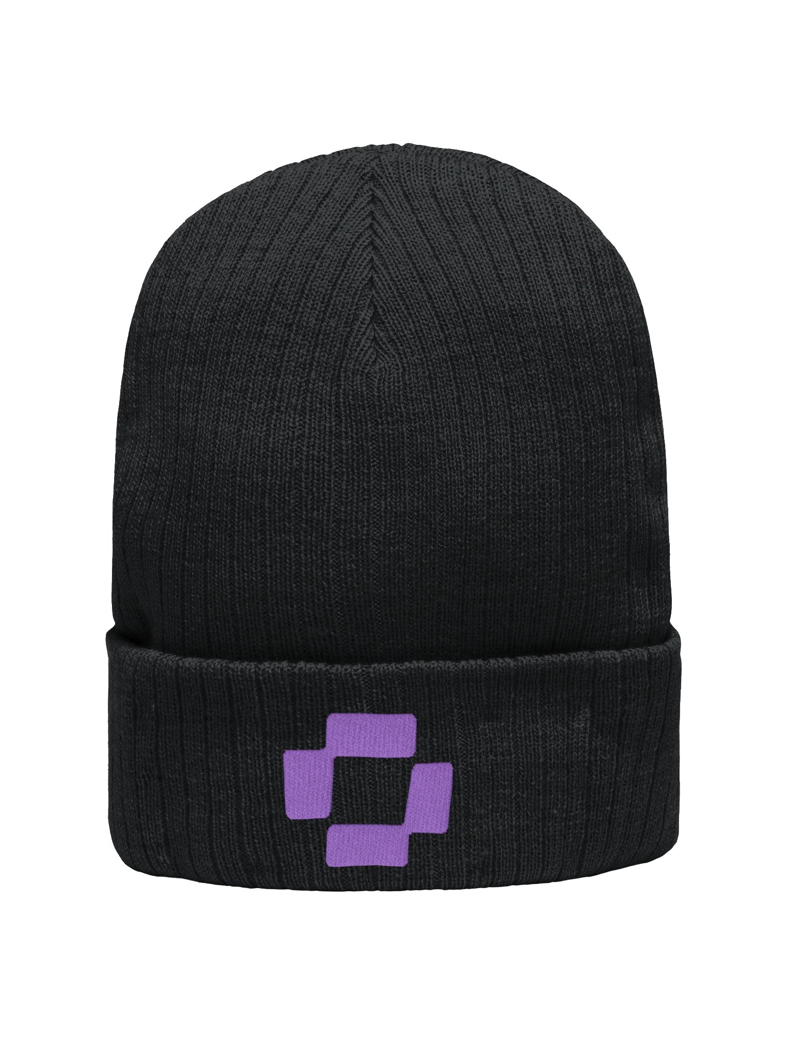 Atlantis Purple Abstract Ribbed Beanie product image (1)