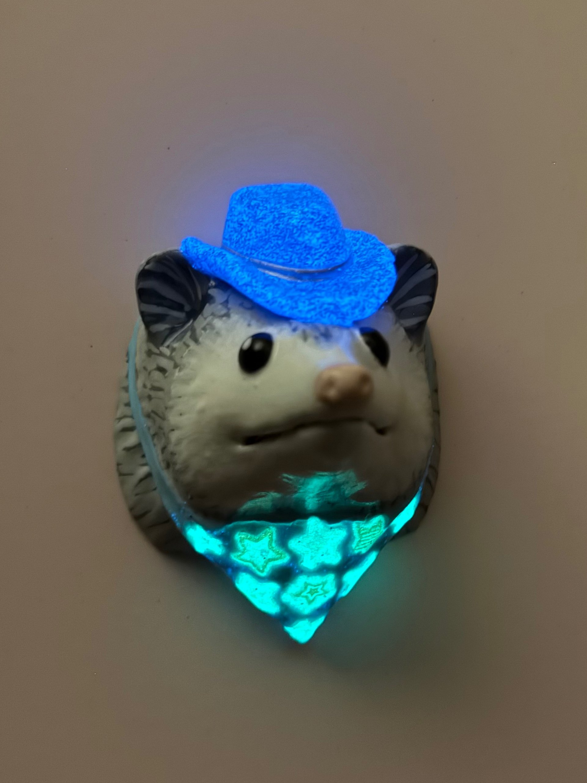 Hand-Painted Possum Magnet (Blue) product image (4)