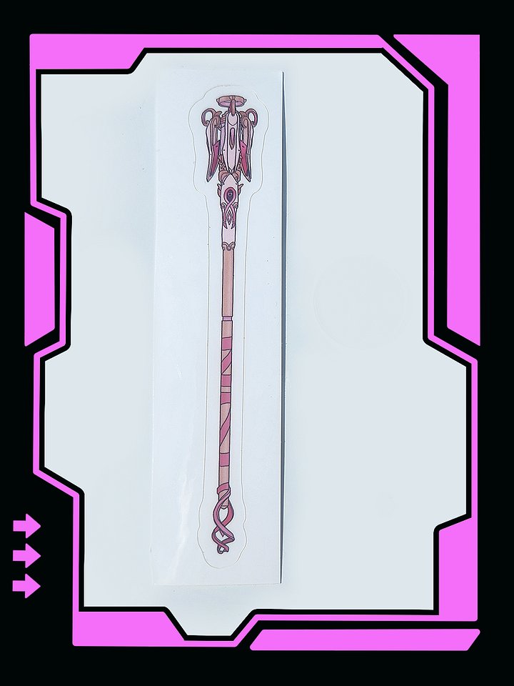 Rose Gold Pink Staff Sticker product image (1)
