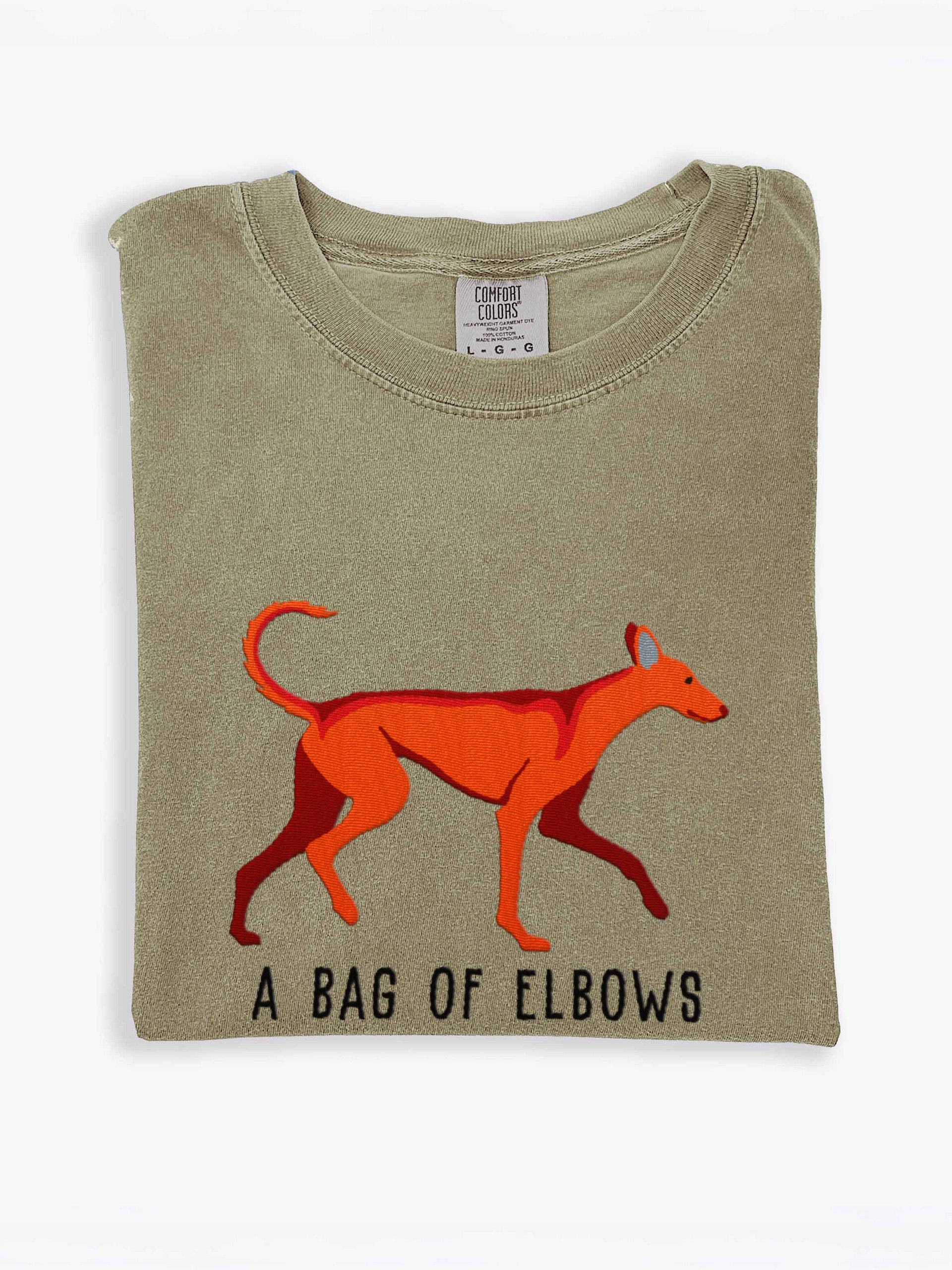 A Bag of Elbows T-Shirt(Embroidered) of an Ibizan Hound(Red) product image (1)