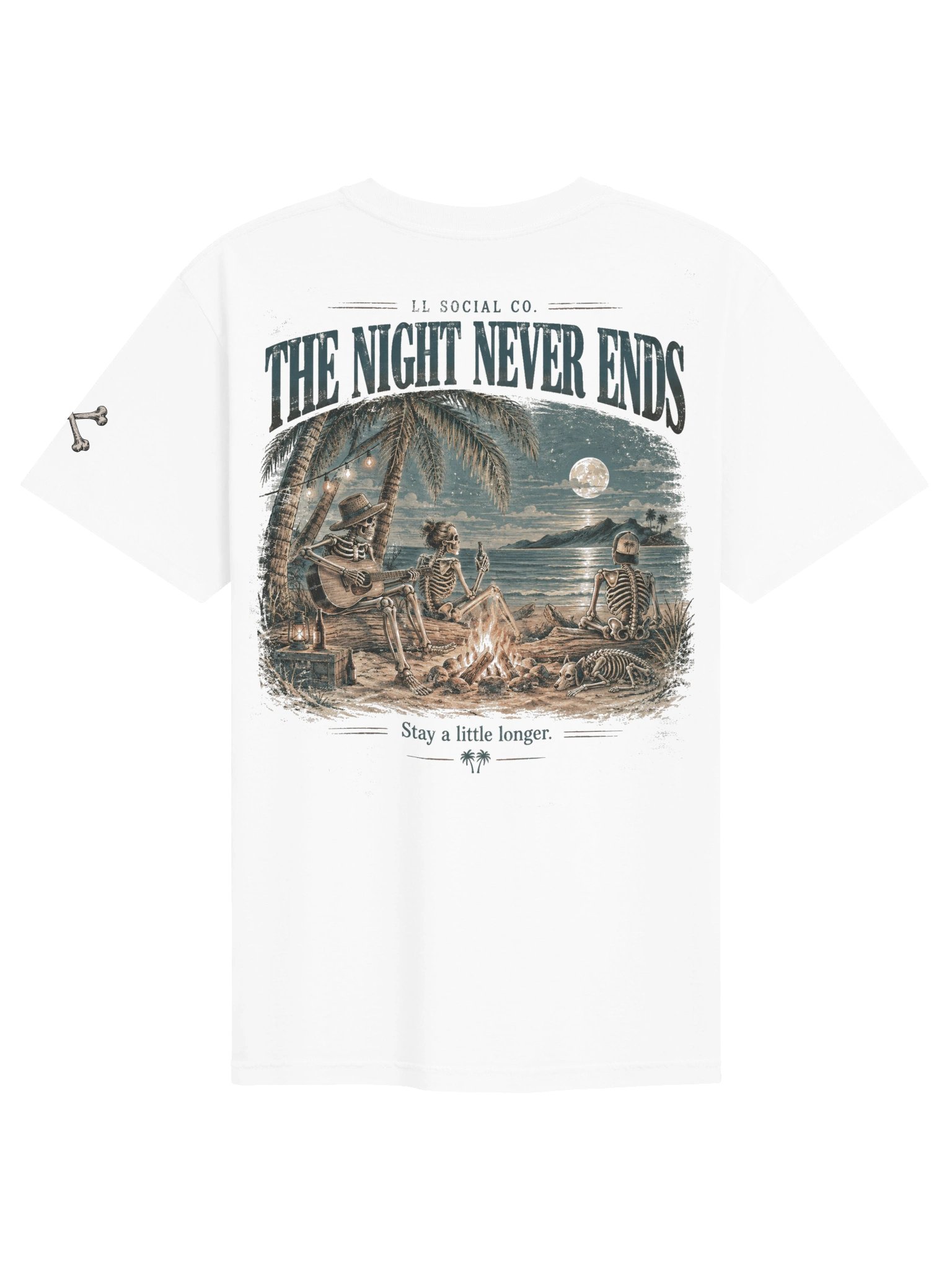 The Night Never Ends Comfort Colors Tee — Coastal Skellie Edit product image (2)