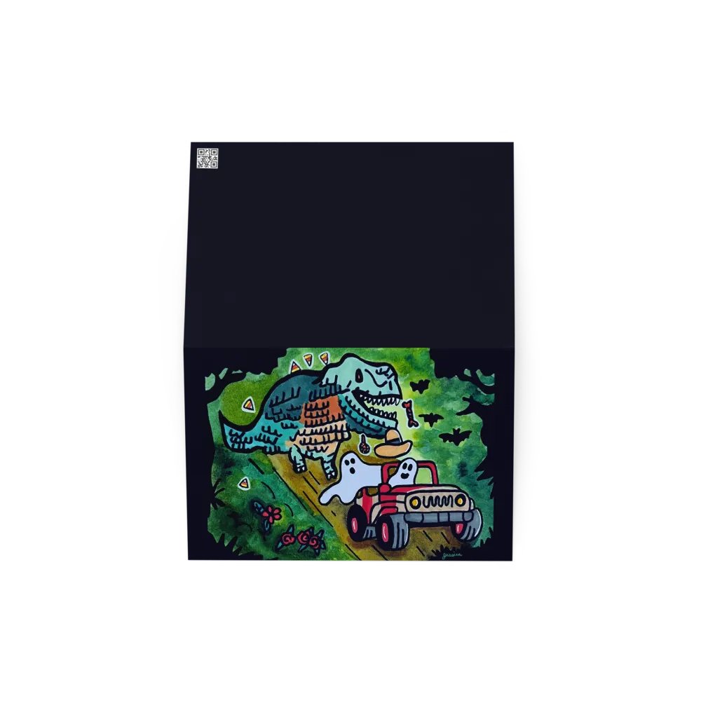 Dino Piñata Pursuit Greeting Card product image (2)