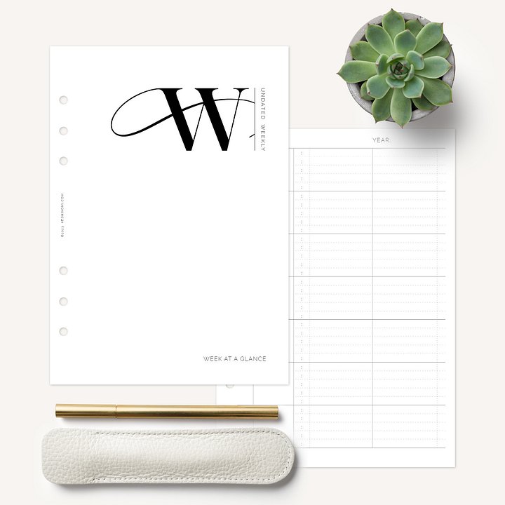 The Undated Weekly - Printable A5 Planner Insert product image (1)