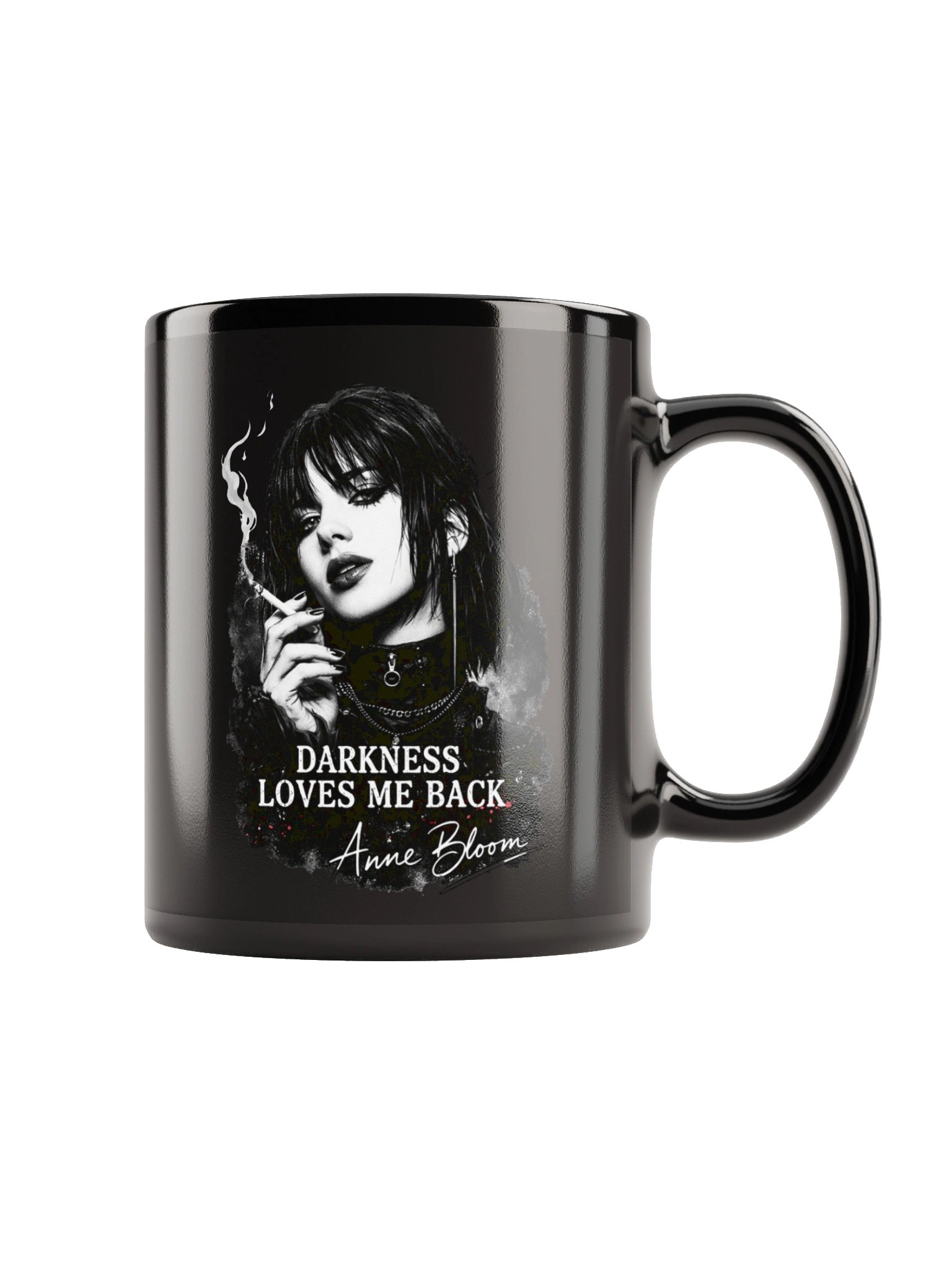 Black Glossy Mug - Darkness Loves Me Back product image (5)