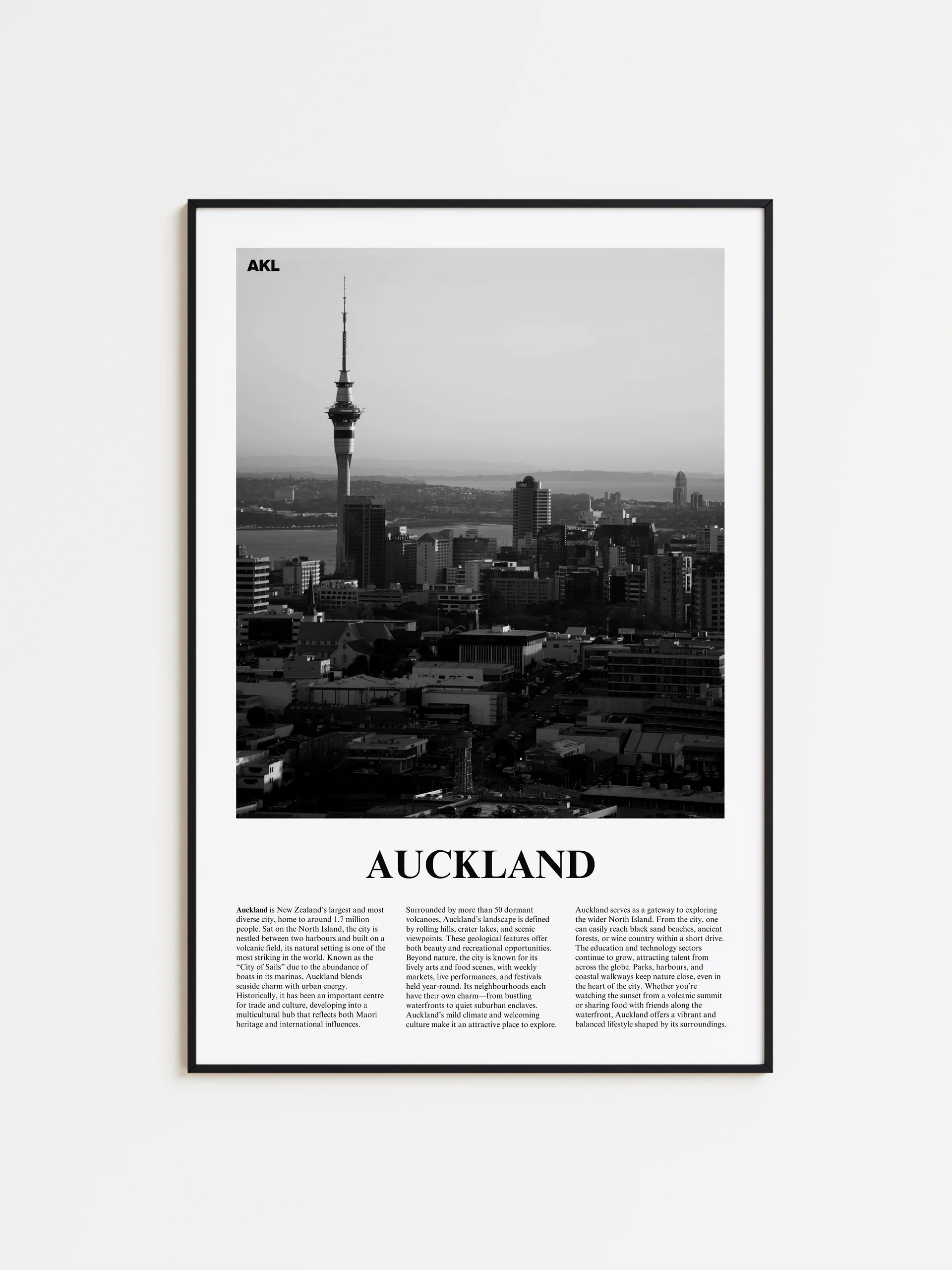 Auckland 02 Newspaper Poster | Framed product image (1)