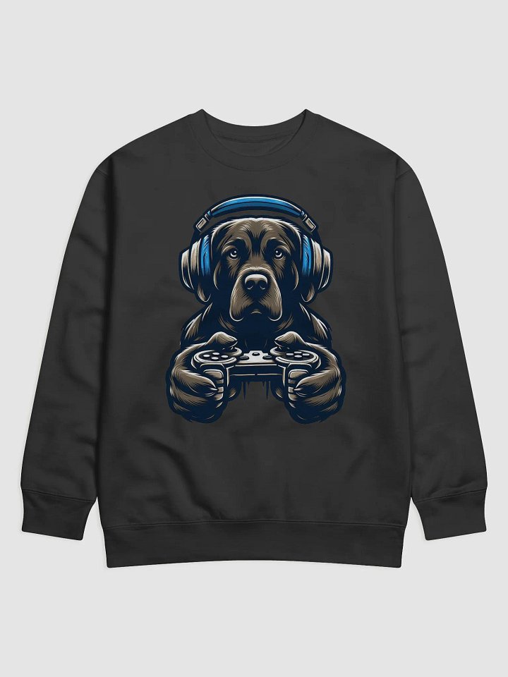Pawsome Gamer Dog ##Statement Sweatshirt - Black product image (1)