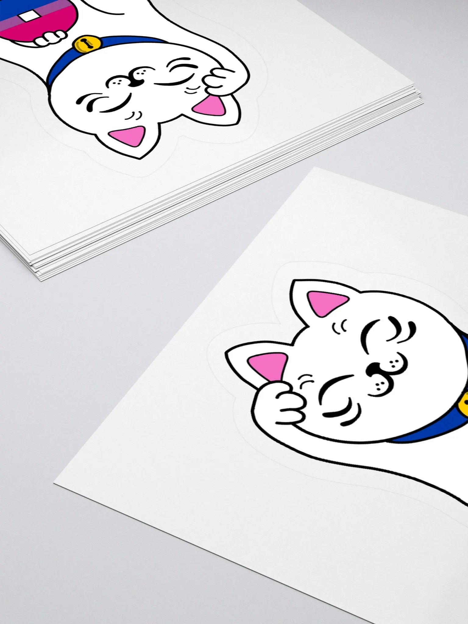 Maneki neko bisexual pride sticker product image (12)
