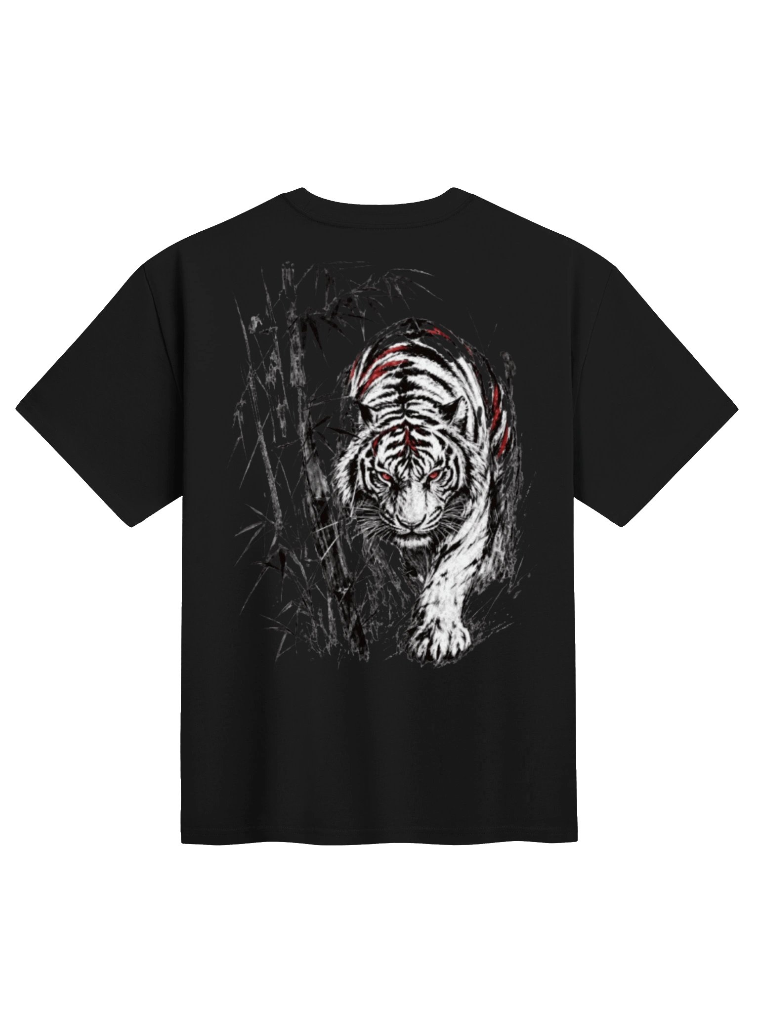 White Tiger Spirit – Japanese Tiger Oversized Graphic T-Shirt | Mythology Streetwear product image (1)