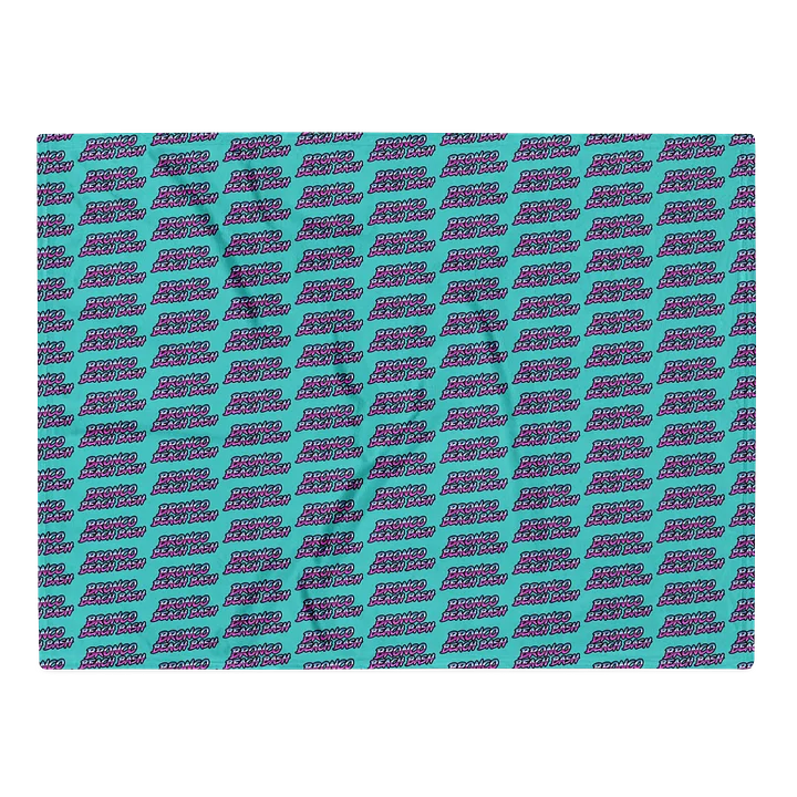 2026 Bronco Beach Bash OBX / Destination Bigfoot Bronco Collab Throw Blanket Dark Turquiose (Multiple Sizes Available) product image (2)