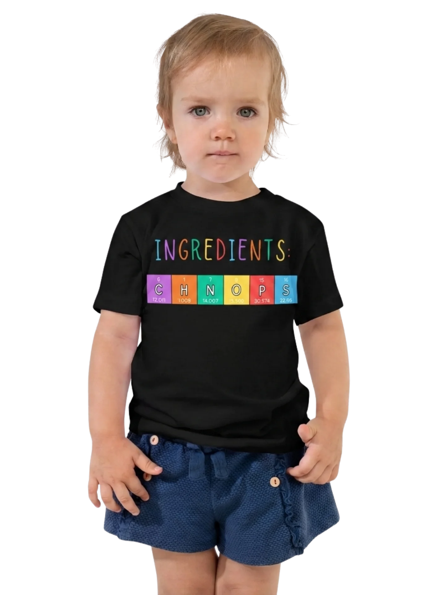 CHNOPS Elements of Life - Science Toddler T-Shirt in Black product image (1)