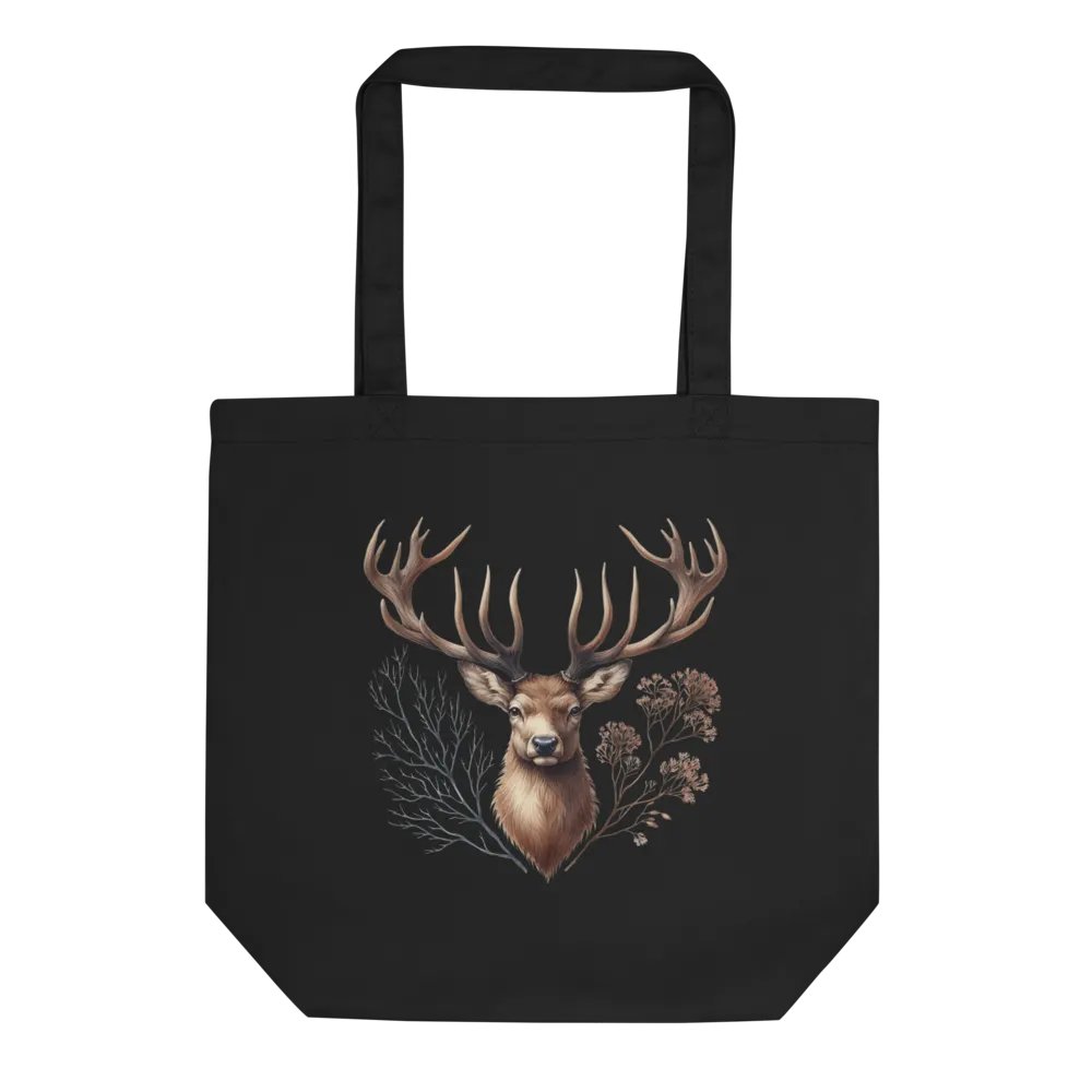 Stag Antlers Botanical Tote Bag product image (1)