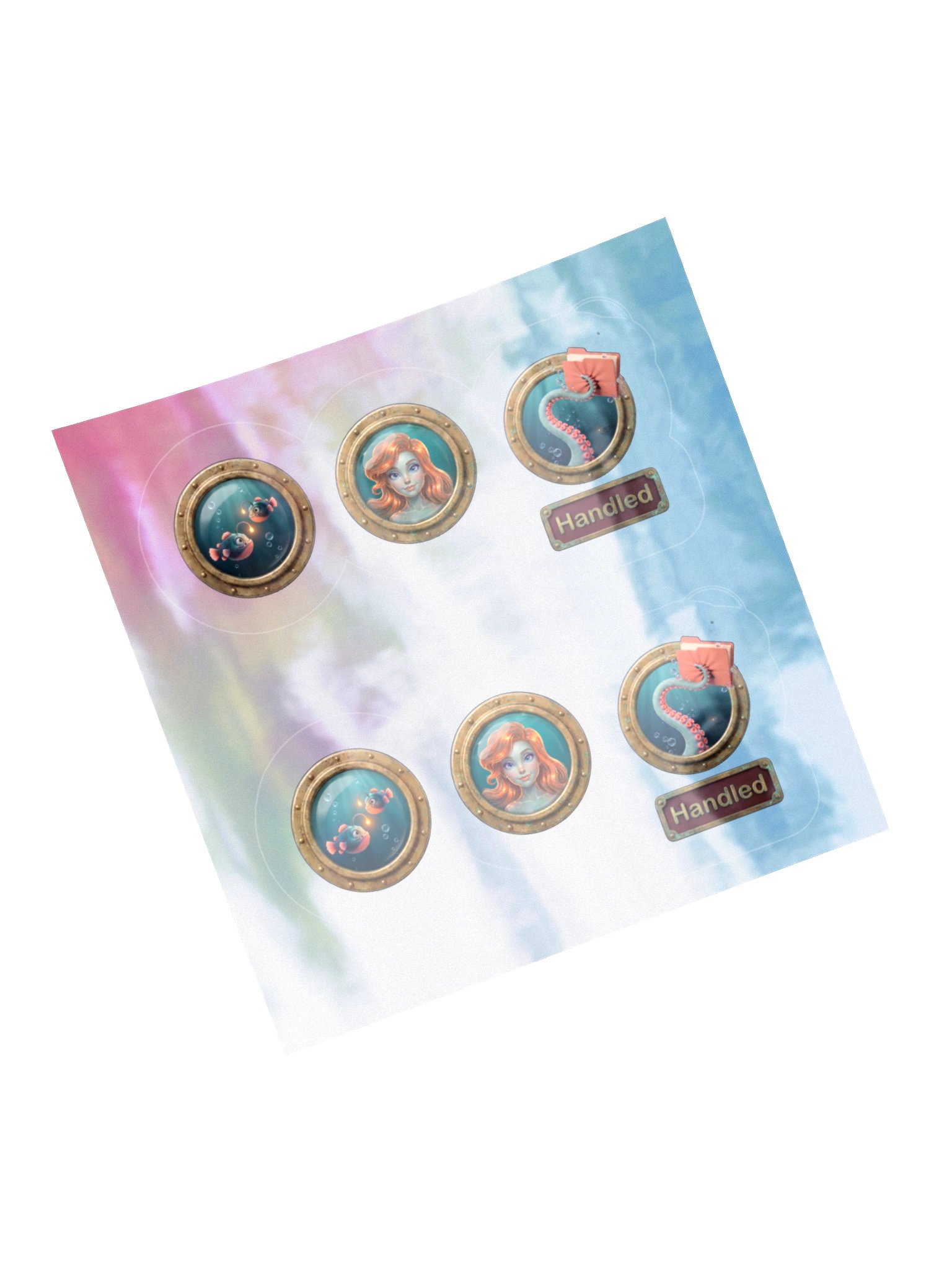 Handled porthole holographic stickers product image (14)