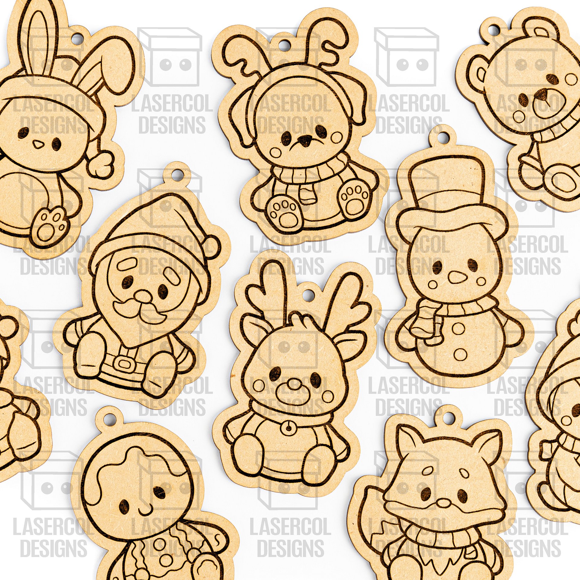 Christmas Ornaments Set - Laser Cut Files product image (3)