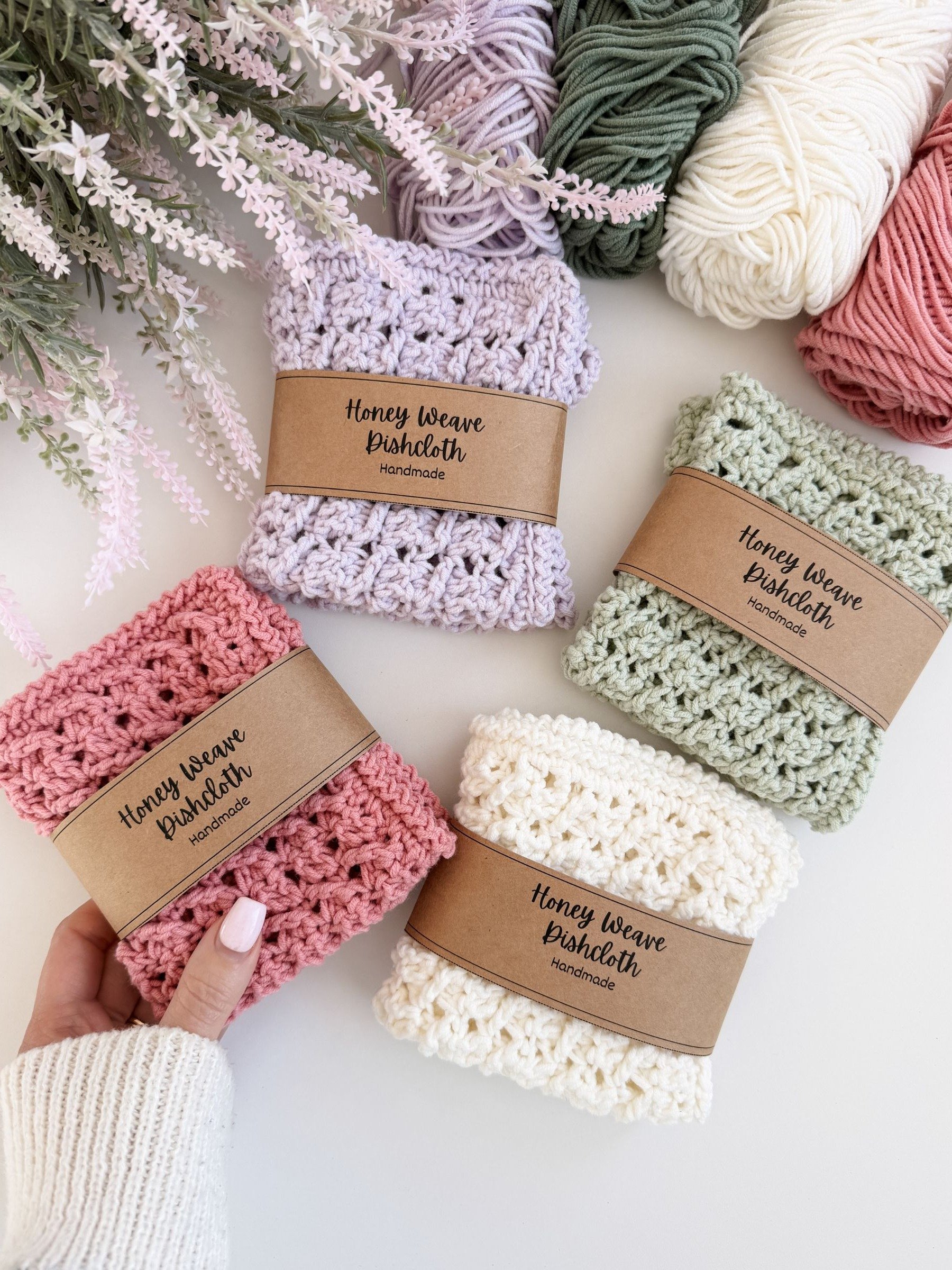 Honey Weave Dishcloth Crochet Pattern product image (4)